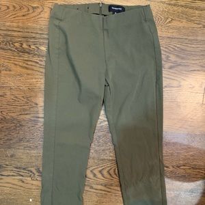 Olive green spandex work pants